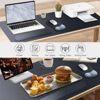 4-in-1 Large Gaming Mouse Pad, Keyboard Wrist Rest Pad & Wrist Support Mousepad Set, Extended Desk Pad Waterproof Desk Mat Protector for Home Office Decor Study Game 35.4×15.7 Inches Big I Black - Image 2