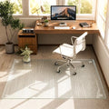 46"X56" Tempered Glass -Glass Chair Mat, Heavy Duty Hard Floor Mat for Home by EASLY