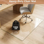 36" x 55" Tempered Glass Chair Mat for Carpet & Hard Floors - Image 3