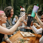 Universal Iced Coffee Sleeve - Upgraded Double Wall Reusable Stainless Steel Holder Sleeves Insulator for Cold Drinks Fits Starbucks Dunkin Donuts McDonalds Small Medium Large Cup (Black Leopard) - Image 6