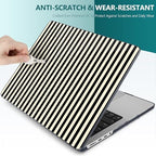 DONGKE Compatible with MacBook Pro 16 Inch Case (2026-2021 Release, M5 M4 M3 M2 M1 Pro/Max Chip), Plastic Hard Shell with Keyboard Cover & Screen Protector for MacBook Pro 16", Black & Cream Stripes - Image 7