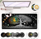 Large Keyboard Mouse Pad Set, Extended Mouse Pad+Keyboard Wrist Rest Support, Memory Foam Ergonomic Easy Typing, 4Pcs (31.5×11.8 in) Desk Pad Set for Office Home,Moon Tree of Life - Image 6