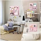 VUSIGN Peg Board Combination Kit 22"x22" Pegboards, Pink - Image 6