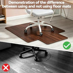 36" x 48" Office Bamboo Chairmat for Carpet Floor – Premium Quality, Anti-Slip, 5mm Thick – Ideal Low Pile Carpet Protector for Home Office & Commercial Workspace (Walnut Color) - Image 6