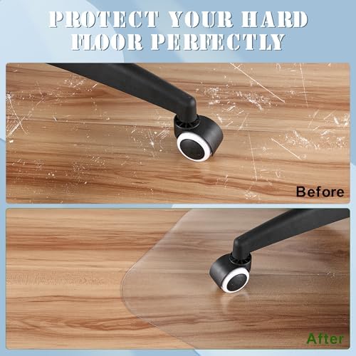 Office Chair Mat for Hardwood Floor, 71"x71" Extra Large Desk Chair Mat for Hard & Tile Floor, Heavy Duty Protector for Home, Office, Kitchen, Living Room, Multi-Purpose - Image 2