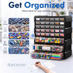 Drawer Organizer Craft Organizers and Storage with Dividers Labels Thicker - Image 4