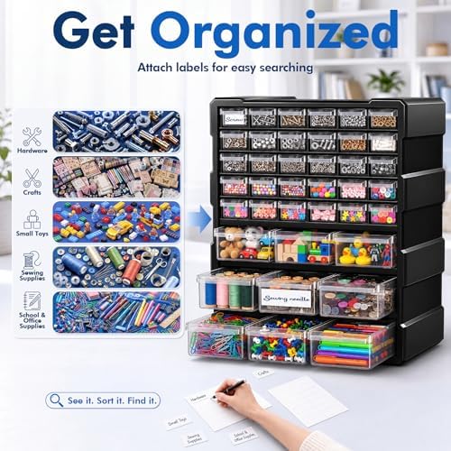 Drawer Organizer Craft Organizers and Storage with Dividers Labels Thicker - Image 4