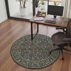 5FT Round Office Chair Mat for Hardwood Floor, Non-Slip Washable Moss Green - Image 5