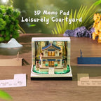 3D Memo Pad, 3D Calendar 2027, Time Piece Calendar, Tear-Off Calendars 2027, 3D Paper Carving Art Memo Pad, Art Carving Sticky Notes for Office Home Gifts Ornaments (Leisurely Courtyard) - Image 2