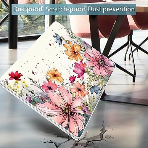 Mektron for 2026/2025/2024/2023 MacBook Air 15 INCH M5 A3448 /M4 A3241 /M3 A3114 /M2 A2941 Case, Printed Plastic Hard Shell Cover with 15.3" Liquid Retina Display Touch ID, Colorful Floral - Image 6