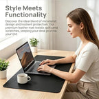 Leather Desk Pad Protector,Desk Cover mat,Office Desk mat,Laptop Mat for Desk, Non-Slip Desk Blotter,Waterproof Desk Writing Pad for Office Work/Home/Decor (27.5"x47",Black) - Image 7