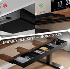 Under Desk Drawer with Gap-Free Side-by-Side Design, Hidden Handle Pull-Out Organizer for Office Desk (Black, Steel, 1-Pack) - Image 3