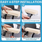Smiry Memory Foam Office Chair Armrest Pads, Non-Slip Armrest Cushion - Image 6