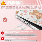 May Chen for M5 MacBook Air 13.6 Inch Case 2026 2025 2024-2022 Release M5 A3449 M4 A3240 M3 A3113 M2 A2681, Plastic Hard Shell Case for MacBook Air 13.6" with Retina Display, Cute Teddy Bear - Image 2