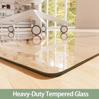 Tempered Glass Chair Mat for Carpet 72"x48", Floor Protector - Image 2