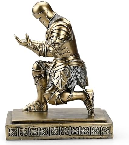 Medieval Warrior Knight Pen Holder Fun Desk Accessories Paperweight Bronze - Image 4
