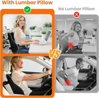 CloudBliss XL Lumbar Support Pillow, Memory Foam for Office Chair, Black - Image 3