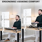 VIVO Dual Monitor Desk Mount Stand with Height Adjustment and VESA Plates for 2 LCD Ultrawide Screens up to 34 inches, Stacked Array, STAND-V002RW - Image 6