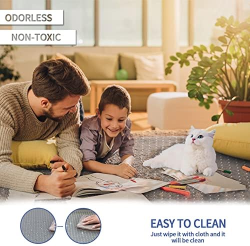 Amyracel Clear Chair Mat for Low Pile Carpet, 53'' x 45'' Thick Computer Desk Chair Mat for Carpeted Floors, Easy Glide Plastic Floor Mat for Office Chair on Carpet Protection (45'' x 53'' with Lip) - Image 4