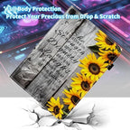 Case for Samsung Galaxy Tab S10 FE Plus 13.1 Inch 2025 Model (SM-X620/X626),Card Slot PU Leather TPU Case Pen Holder Auto Wake Sleep,Sunflower Bible Verses Proverbs 31:25 - Image 3