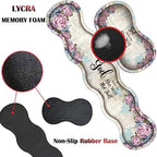4 in 1 Mouse Pad Combo, Large Gaming Mouse Pad + Keyboard Wrist Support + Mouse Wrist Rest + Coaster, Table Pad with Stitched Edge Memory Foam Ergonomic Wrist Pad Set, Psalm 46:5 Floral - Image 5