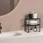 CADUKE Set of 4 Kitchen Counter Shelves, Cabinet Organizer, Black - Image 7