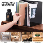 Vertical Magazine File Holder, Black File Organizer Desk Organizer and Storage Bins Holding for Magazines, Binders, Notebooks, Envelopes, Plastic Office Organization and Storage for Desk, 4 Pack - Image 4
