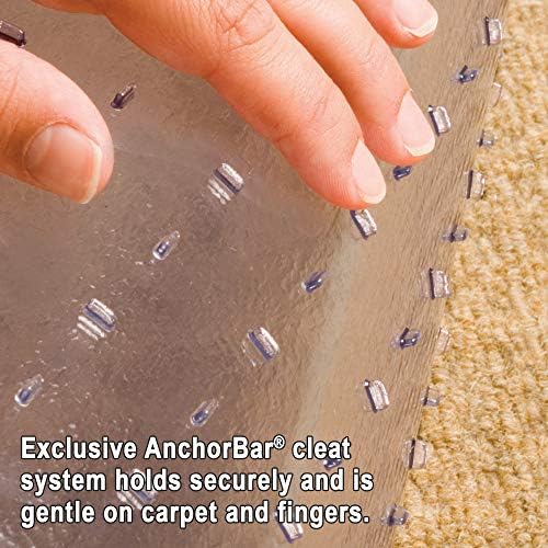 Chair Mat for Carpet- Medium Pile, 46" x 60" Rectangle with Lip, Clear Vinyl Beveled Edge - Image 3