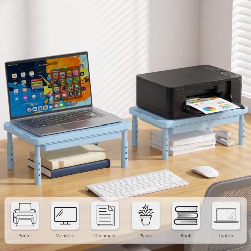WALI 3 Height Adjustable Computer Monitor Stand with Storage, up to 44 lbs - Image 2