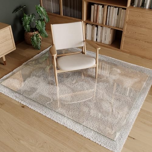 [Upgraded Tempered Glass] Koonmi 46" x 60" Office Floor Desk Chair Mat for Carpet & Hardwood Floor - Image 4
