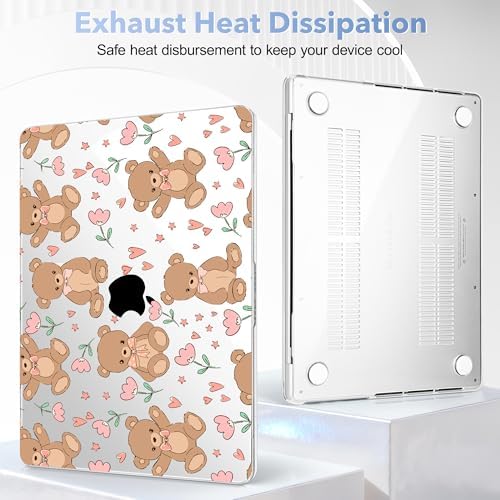 May Chen for 2026 MacBook Pro 14-inch M5 M4 M3 M2 M1 Pro/Max Chip, Release 2026 2025-2021, Model A3427 A3426 A3434 A3112 A3401 A3185, Plastic Hard Shell with Keyboard Cover, Cute Teddy Bear - Image 4