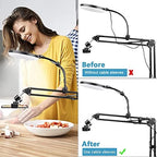 ChromLives Overhead Phone Mount with Ring Light, Overhead Tripod Phone Holder Mount for Video Recording, Flexible Articulating Arm Overhead Phone Stand Top Down Camera Mount with Light - Image 3