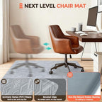 BAGAIL Office Chair Mat for Hardwood Floor, 48"x60" Heavy Duty Computer Chair Mat - Fast Flat & Smooth Glide - Non-Slip Desk Chair Floor Protector for Home Office - Gray Diamond - Image 2
