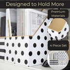 BLU MONACO | Cardboard Magazine File Holder Set of 4 | Vertical Magazine File Holder for Desk and Shelves | Standing File Holder for Classroom School Paper Storage - Image 7