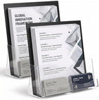 2 Pack 8.5x11 Inch Brochure Holder with Business Card Holder by Unknown