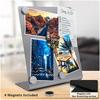 Large Magnetic Bulletin Board for Tabletops – Dry Erase Memo Board with Stand – Metal Easel for Magnet Display – 12x10 Inches + 4 Magnets - Image 4