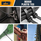 ALBO 5000 Pcs. Black Zip Ties, 8 Inch, Heavy Duty, 40 lb Tensile Strength - Image 7