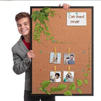 Cork Board Bulletin Board 24 x 36, Black Wood Framed 2x3 Corkboard, Office Board for Wall Cork, Large Wall Mounted Notice Pin Board with 16 Push Pins for School, Home & Office - Image 3