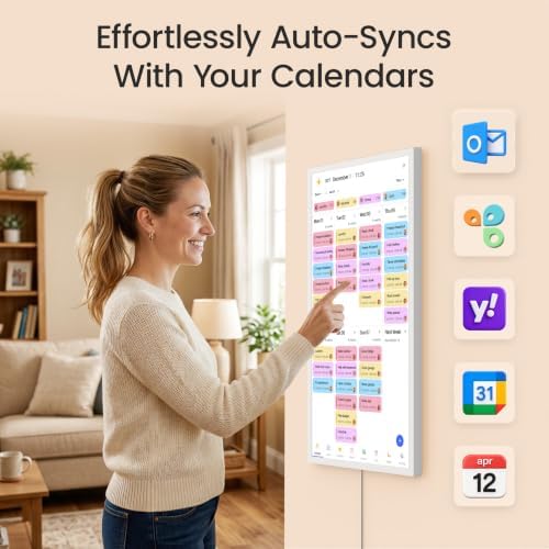 Dragon Touch 32 inch Digital Calendar Chore Chart – Interactive Touchscreen, Smart Family Planner, Hearth Display Desk Digital Calendar Best Gifts for Christmas, Wedding, Mom - Image 4