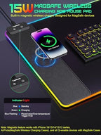 Mouse Pad with Wireless Charging, 31.5" x 11.81"XL Large Desk Mat - Image 2