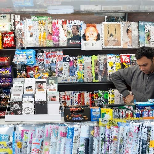 Queekay 6 Tier Wire Countertop Rack Comic Book Rack Wide Tabletop Display Magazine for Book Brochure Literature Greeting Card Shelf Holder Stand (White) - Image 5