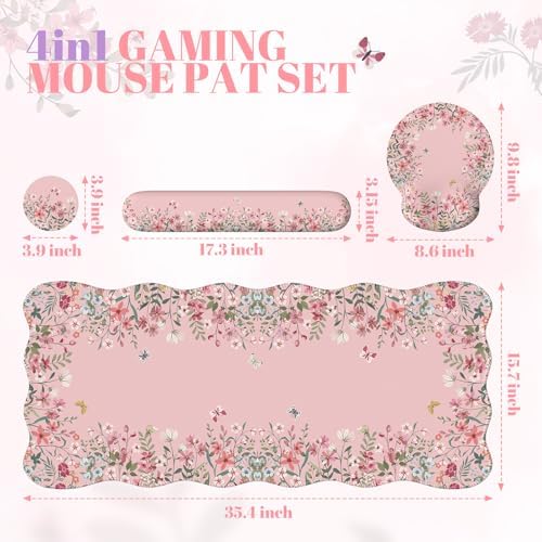 iCasso Pink Keyboard Mat 35.4"x15.7", Desk Protector for Classroom - Image 5
