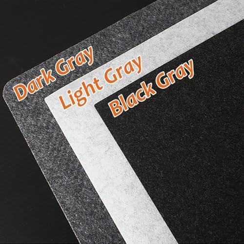 Large Felt Desk Pad Mat Non-Slip Desktop Protector, Table Accessories for Home and Office(Black Gray,47.2"x23.6") - Image 2
