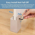 4 Inch Bed Risers with Adjustable Screw Clamp, 4 Pack Beige - Image 4