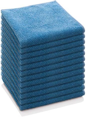 E-Cloth Microfiber Cloth, World's Leading Premium Microfiber Cleaning Cloth, Twice as Durable as Competition, 1 Year Guarantee, Ideal for Kitchen, Countertops, Sinks, and Bathrooms, Blue, 12 Pack by E-Cloth