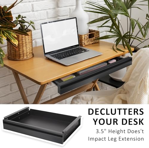 POPMOON 22.5 in Under Desk Drawer, Steel Large Pull Out Storage Organizer - Image 4