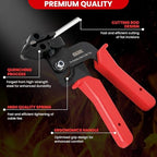 Stainless Steel Cable Tie Gun Set Metal Zip Tie Tool Kit (Red) - Image 2