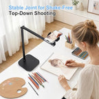 MACEVIA Overhead Phone Stand for Recording,Tabletop Cooking Tripod for Desk - Image 4
