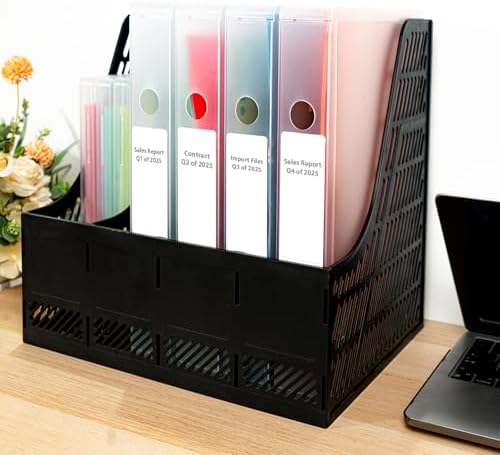 12 Packs A4 Paper Storage Boxes, 8.5 x 11 Plastic Portable Project Case for US letter Size and A4 paper, Plastic Multi-Purpose Thick Scrapbook Storage Box for Office - Image 7