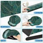 Desk Mat Set Keyboard and Mouse Pad with Wrist Rest Support - Image 5